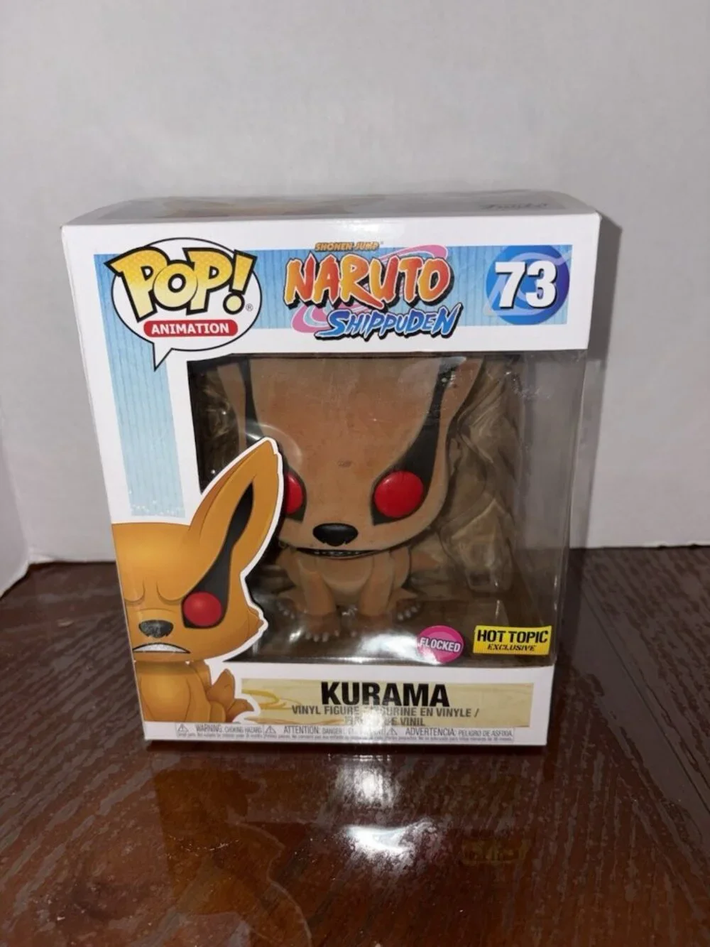 Funko Pop! # 73 Naruto Shippuden Kurama Flocked Hot Topic Exclusive  6 “ New